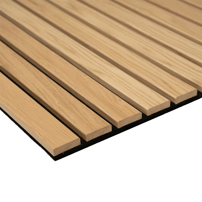 LUX Acoustic Panel - Lacquered White Oak veneer MDF 60 x 240 cm