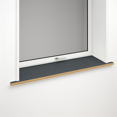 Window sill dark grey linoleum with optional front edge | Pewter 4155