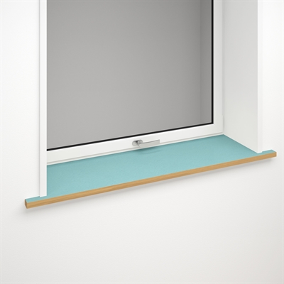 Window sill turquoise linoleum with optional front edge | Aquavert 4180