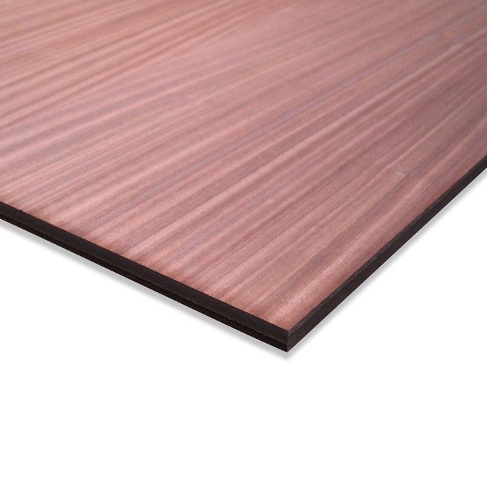 Mahogany Laminate MDF board. MDF board with a mahogany grain structure.