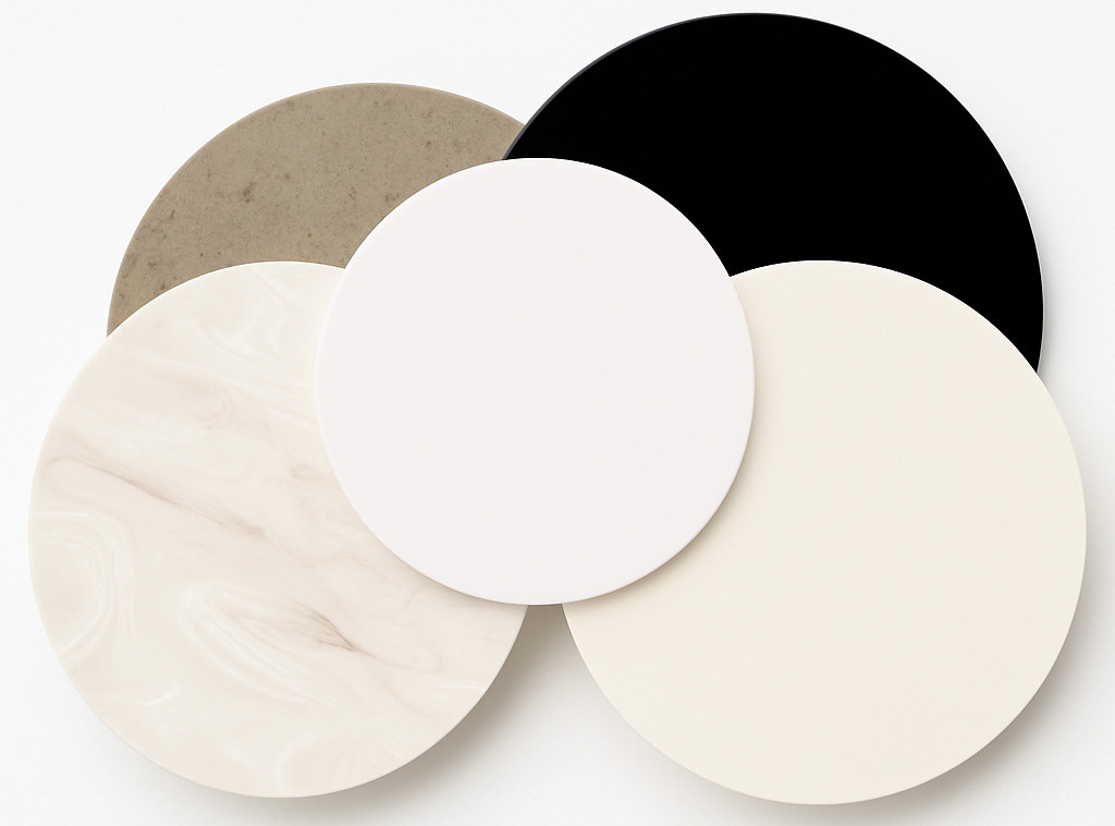 Round Corian worktops