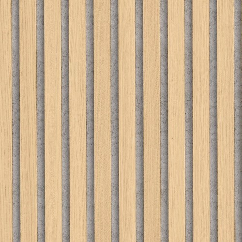 Acoustic panel - Untreated oak veneer 60 x 240 cm with light grey background