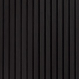 Acoustic panel - Black-oiled smoked oak veneer 60 x 240 cm