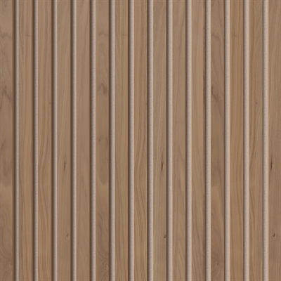 Acoustic panel - Untreated walnut veneer 60 x 240 cm beige felt