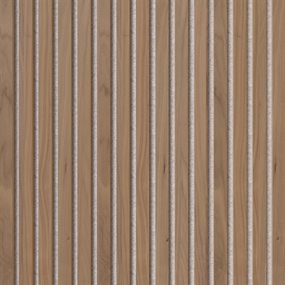 Acoustic panel - Untreated walnut veneer 60 x 240 cm grey felt
