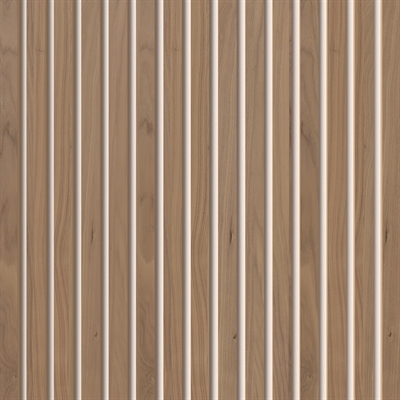 Acoustic panel - Untreated walnut veneer 60 x 240 cm white felt