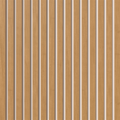 Acoustic panel - Natural oiled oak veneer 60 x 240 cm white felt