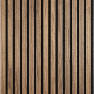Fire-retardant acoustic panel - American walnut veneer 60 x 248 cm