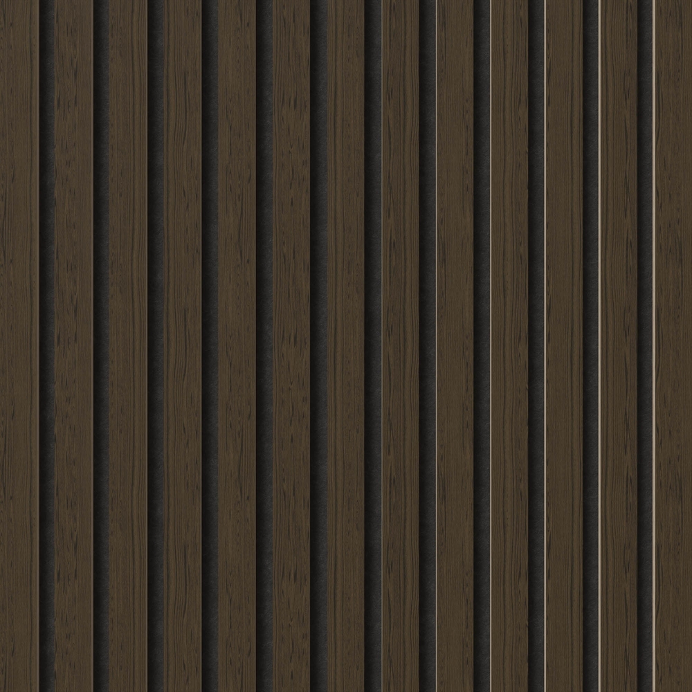 Fire-retardant acoustic panels - Smoked Oak Veneer look 60 x 248 cm