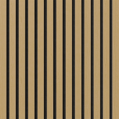 Fire-retardant acoustic panel - Oak veneer look 60 x 248 cm