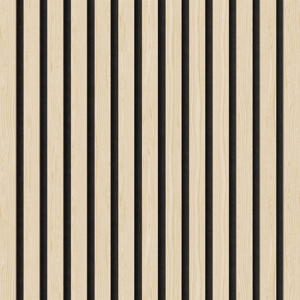 Fire-retardant acoustic panels - White Oak Veneer look 60 x 248 cm