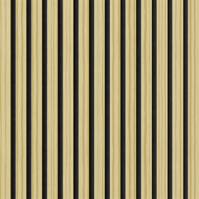 Fire-retardant acoustic panel - Pine veneer look 60 x 248 cm