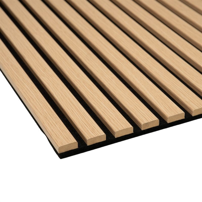 Melamine Acoustic Panel - Light Oak Melamine 60 x 240 cm
