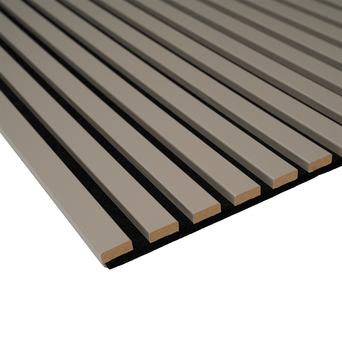 Melamine Acoustic panel - Sand grey Melamine 60 x 240 cm