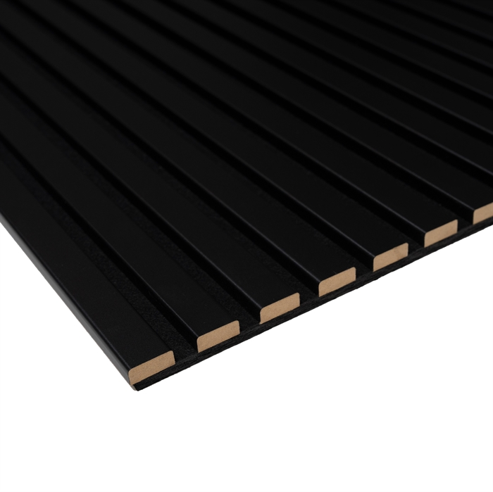 Melamine Acoustic panel - Black Melamine 60 x 240 cm