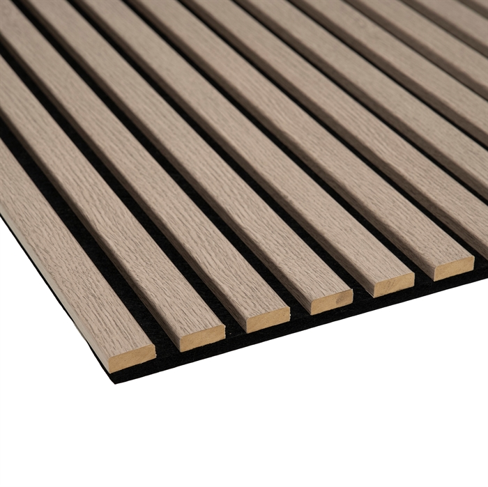 Melamine Acoustic Panel - Grey Oak Melamine 60 x 240 cm