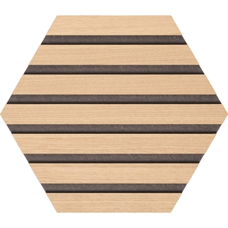 NON-Acoustic Panel Hexagon - Untreated Oak 