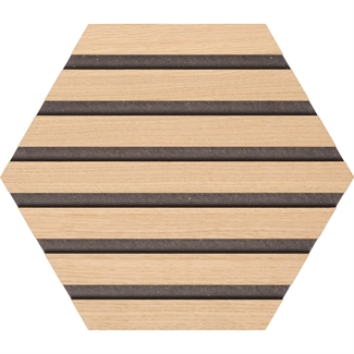 NON-Acoustic Panel Hexagon - Untreated Oak 