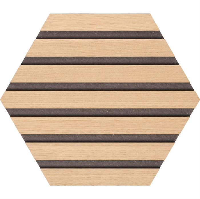 NON-Acoustic Panel Hexagon - Untreated Oak 