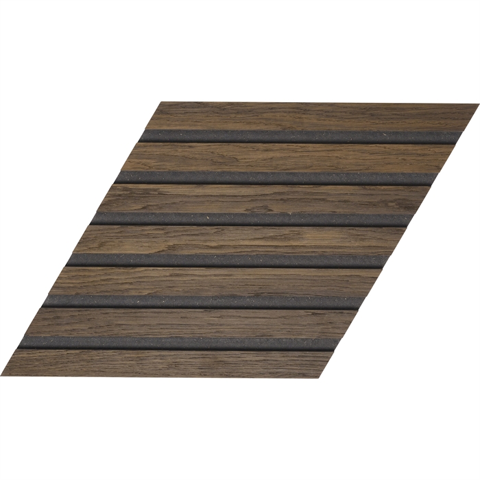 NON-Acoustic Panel Rhombus - Untreated Smoked Oak