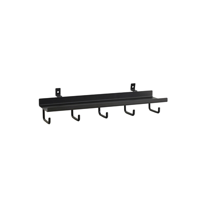 Black shelf w/5 hooks