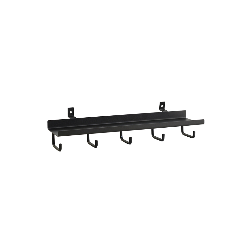 Black shelf w/5 hooks