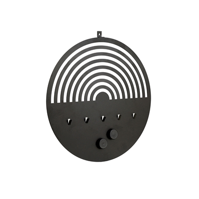 Black round memo board