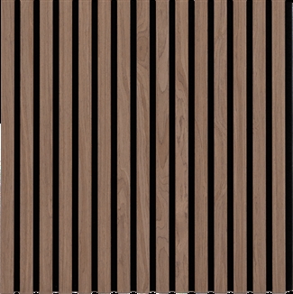 Acoustic panel - Dark walnut look 60 x 240 cm