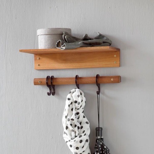 Neon Living - Hallway Set 40 cm, Walnut wood/black acrylic