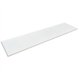 Compact laminate shelf 10 mm white with white core