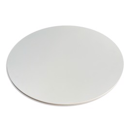 Round compact laminate 10 mm white with white core