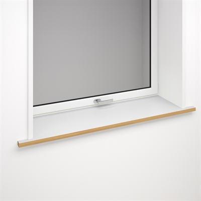 Window sill with Cohera Matt Brilliant White leatherette and optional front edge