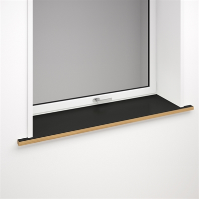 Window sill with Cohera Bison Black leatherette and optional front edge