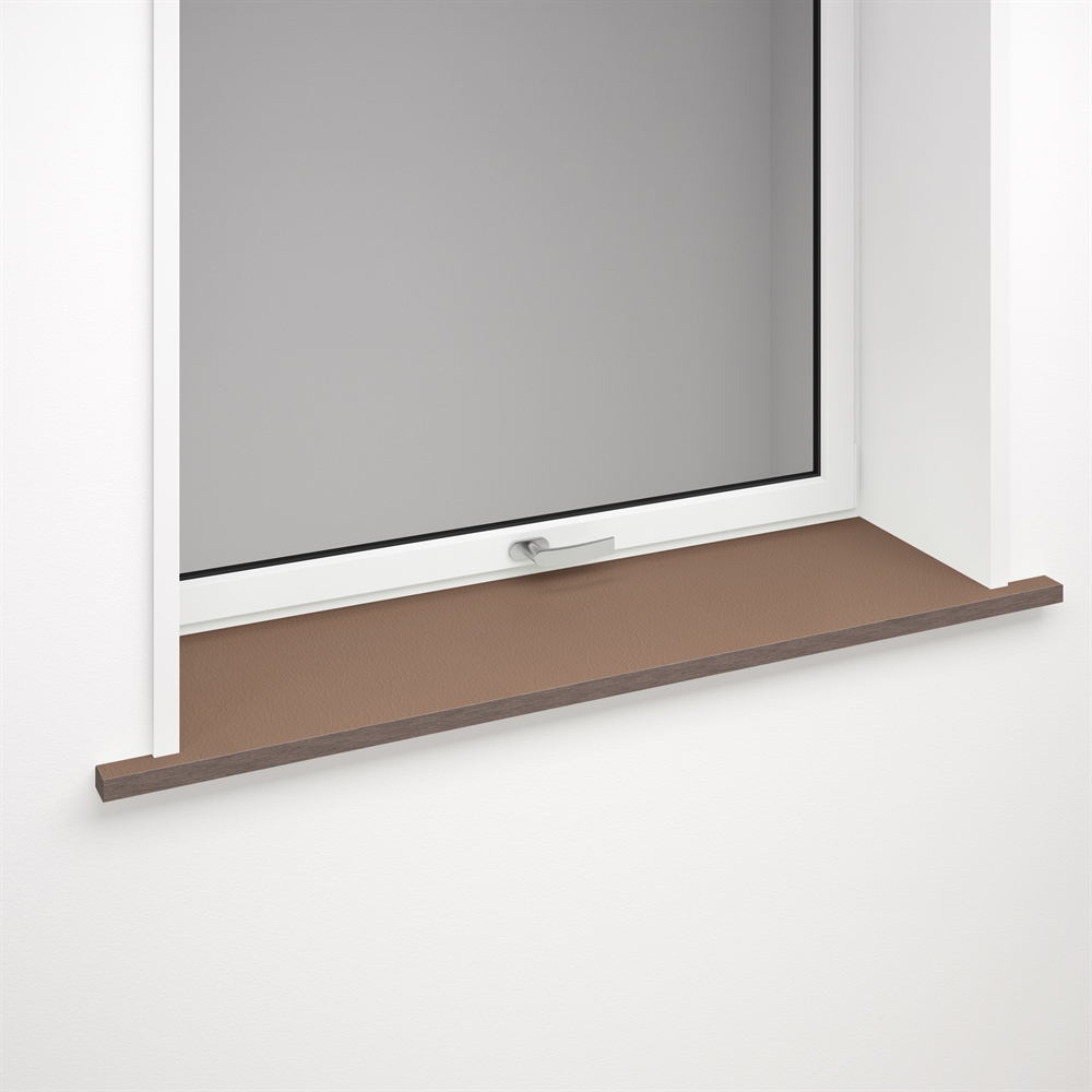 Leatherette window sill with optional front edge