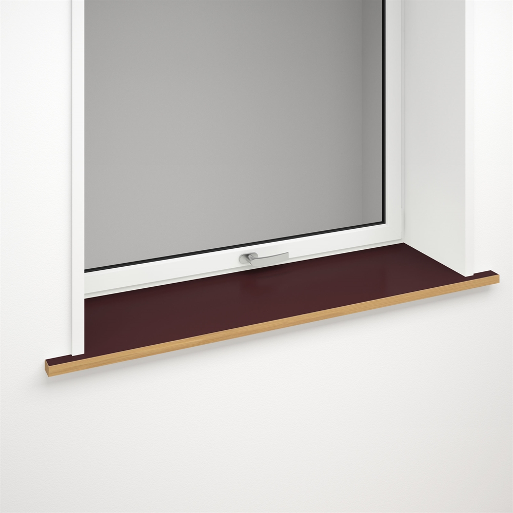 Window sill burgundy linoleum with optional front edge | Burgundy 4154