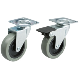 Set of wheels with brakes, set with 4 pcs.