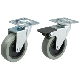 Set of wheels with brakes - set with 4 pcs.