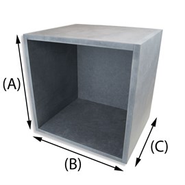 Wooden box black MDF 16 mm