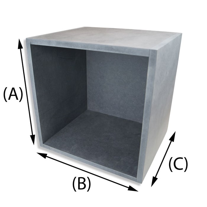 Wooden box black MDF 16 mm