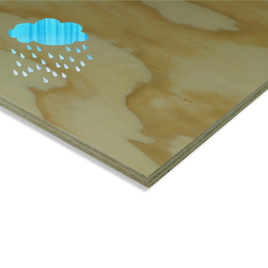 Waterproof plywood sheet in Pine, cut to size.