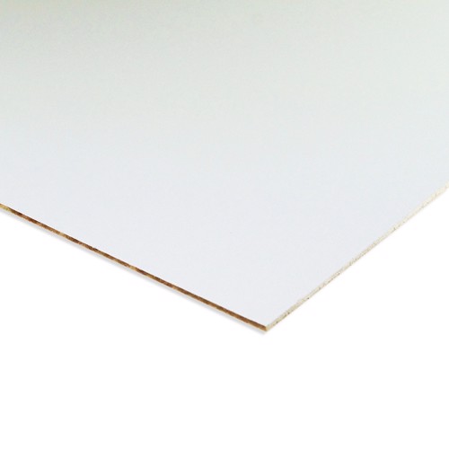 Woden fibre board in white cut to measure. Masonite board.