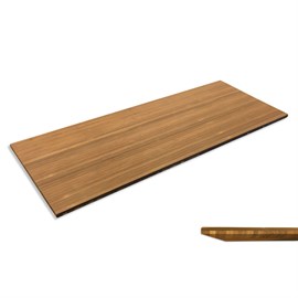 Shelf in dark bamboo bevelled edge