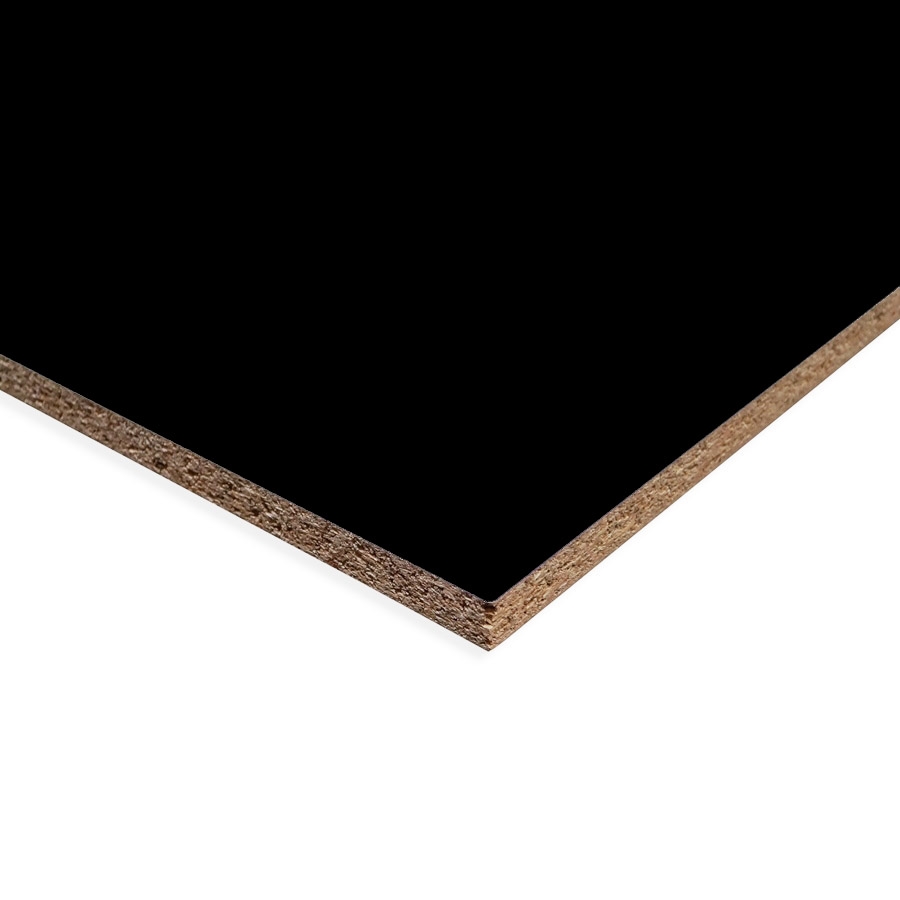 Black Pearl melamine chipboard cut to your required measurements. Black Chipboard