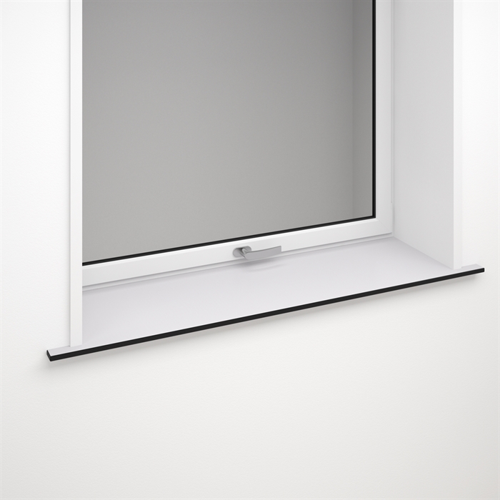 Light grey window sill in compact laminate - 13 mm Light grey with black core 3153
